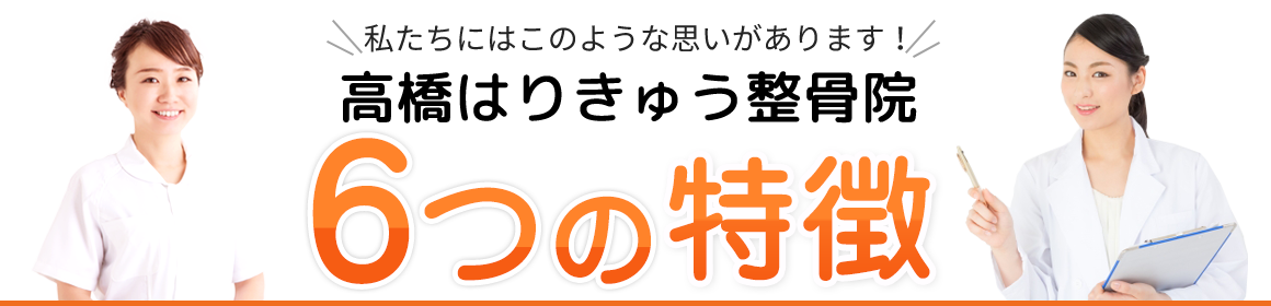 高橋はりきゅう整骨院 6つの特徴